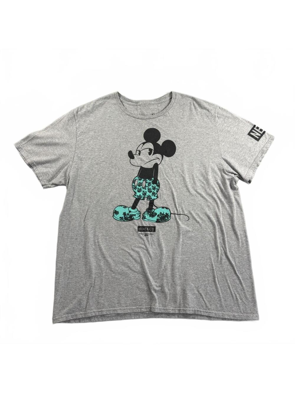 Neff x Disney Mickey Mouse Graphic T-Shirt Gray XL Too Many People Grow Up